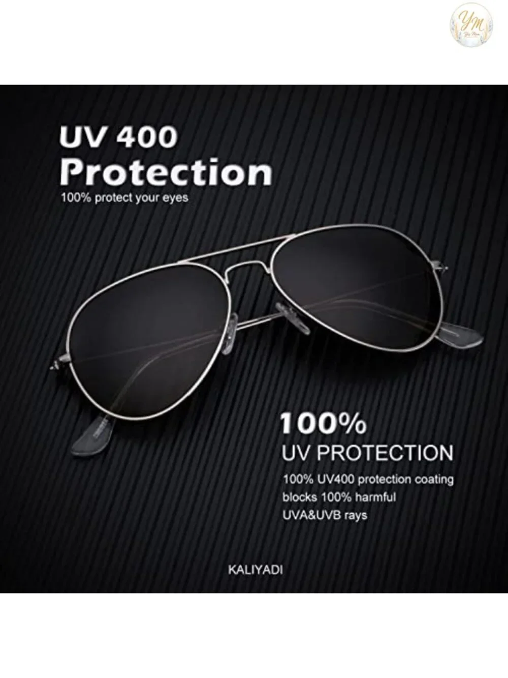 Polarized Aviator Sunglasses Metal Frame UV Blocking